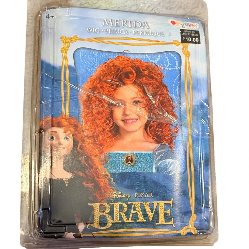 Disney Pixar Brave Merida Wig Girls One Size Red Polyester Costume Accessory Y2K